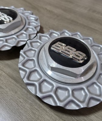 JDM Rare Low-Type BBS RS Center Caps Screw Type Set of 2 16-inch/17-in (No Tires) - Image 4