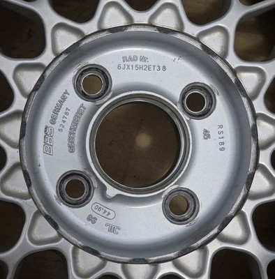JDM BBS RS RS189 4H PCD100 6J OFF+38 15 compact car kei car cap rebarr (No Tires) - Image 9