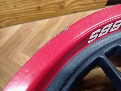 JDM BBS RG114 RG115 188.0/9.0J 5/114.3 +40/+42 BK/Rim RED Used Set of (No Tires) - Image 5