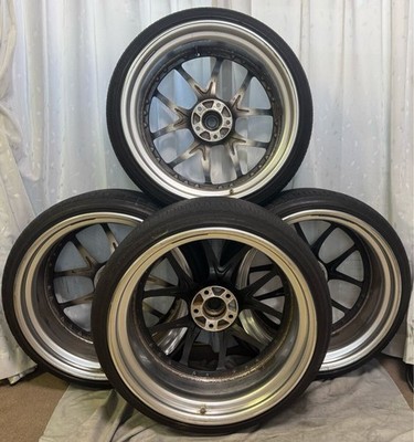 JDM Top-of-the-line ultra-lightweight deep-dish step-rim wheels and ti (No Tires) - Image 6