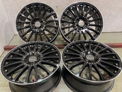 JDM Carlsson 1/16 RSR GT Carlsson 194-Wheel Set 8J5HPCD112+50 black Mercedes (No Tires)