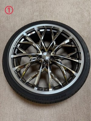 JDM 80 Harrier 21-inch Leonis MV tire and wheel 4-piece set with lug n (No Tires)