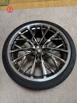 JDM 80 Harrier 21-inch Leonis MV tire and wheel 4-piece set with lug n (No Tires) - Image 2