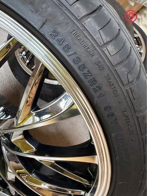 JDM 80 Harrier 21-inch Leonis MV tire and wheel 4-piece set with lug n (No Tires) - Image 10