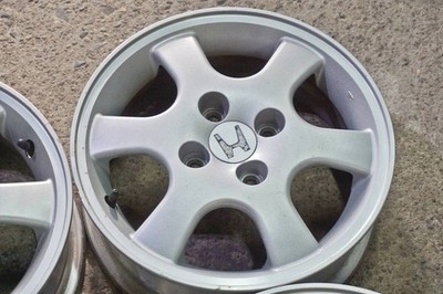 JDM Rare discontinued Honda GA3 logo genuine TS 14in 5J +35 PCD100 sui (No Tires) - Image 3