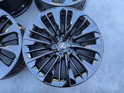 JDM Lexus LS 500 Genuine Option 20 Gloss Black 4-Wheel Set (No Tires) - Image 2