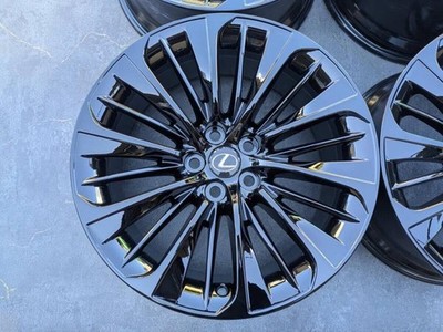 JDM Lexus LS 500 Genuine Option 20 Gloss Black 4-Wheel Set (No Tires) - Image 3