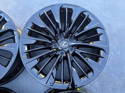 JDM Lexus LS 500 Genuine Option 20 Gloss Black 4-Wheel Set (No Tires) - Image 5