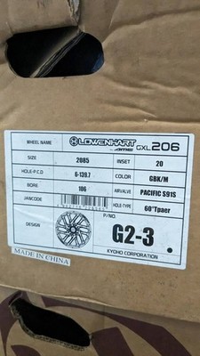 JDM Set of 4 KYOHO LOWENHART GXL206 Gloss Black X-Milling 20 x 8.5 + 2 (No Tires) - Image 4