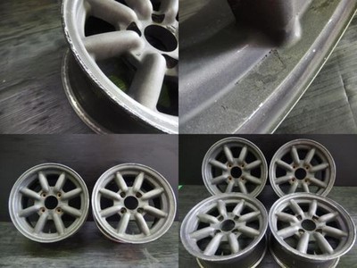 JDM Used Used 14-inch 4-Wheel Set Wheel Set / Black Racing / 14x6J+22 / 14x (No Tires) - Image 3