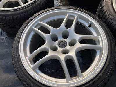 JDM R33 GTR original wheels tires with plenty of tread left. (No Tires) - Image 3