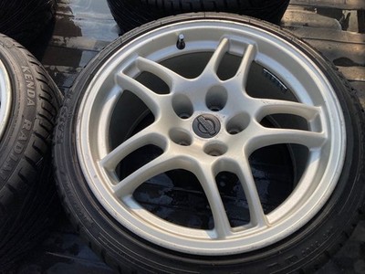 JDM R33 GTR original wheels tires with plenty of tread left. (No Tires) - Image 4
