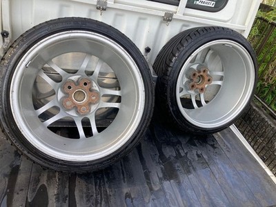 JDM R33 GTR original wheels tires with plenty of tread left. (No Tires) - Image 6