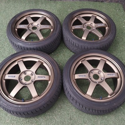 JDM Super♪ RAYS TE37 184-Wheel Set 7.5j+48 5H PCD114.3 ♪ Volk Racing br (No Tires)