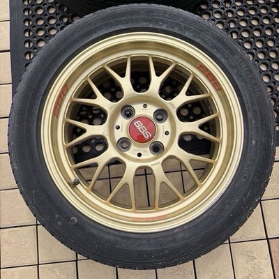JDM BBS RG-F RG357 15x6.5J 4-hole PCD100 INSET+37 forged wheels with 18 (No Tires)