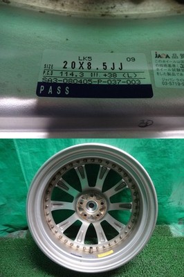 JDM Lowenhart LK5 20x8.5J +38 5H PCD114.3 Used Aluminum Wheel 4-Wheel Set Hi39 (No Tires) - Image 3