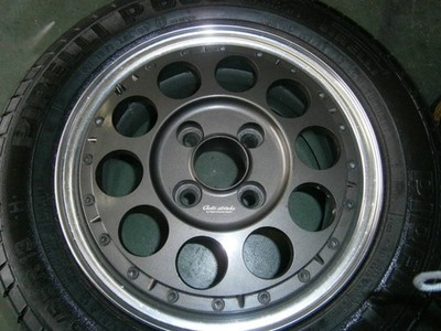 JDM Rare? Autostrada 13x5.5J 100 195/55R13 P600 Pirelli Abe Shokai 2-Bo (No Tires) - Image 2