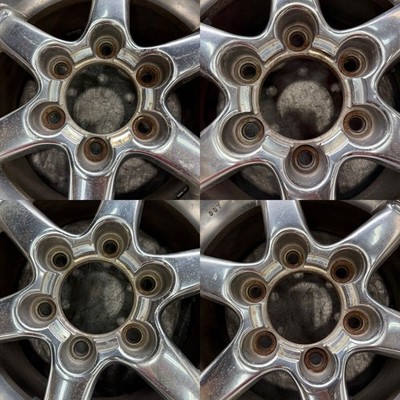 JDM Rare Chrome Plated Nissan Terrano Genuine 15x7j +40 6-hole PCD139. (No Tires) - Image 6