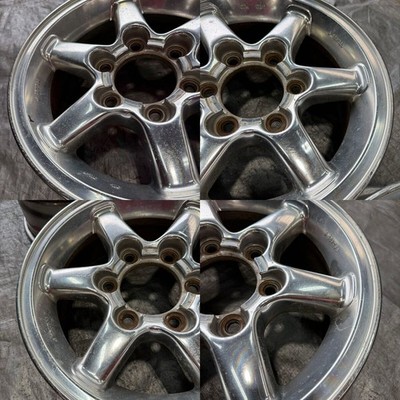 JDM Rare Chrome Plated Nissan Terrano Genuine 15x7j +40 6-hole PCD139. (No Tires) - Image 7