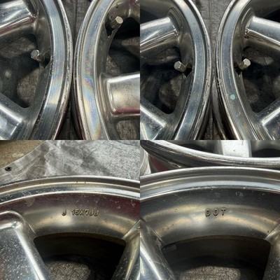 JDM Rare Chrome Plated Nissan Terrano Genuine 15x7j +40 6-hole PCD139. (No Tires) - Image 8