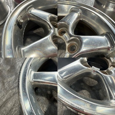 JDM Rare Chrome Plated Nissan Terrano Genuine 15x7j +40 6-hole PCD139. (No Tires) - Image 9