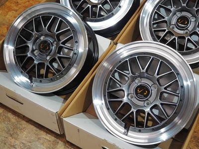 JDM 15-inch 5.5J +43 4H100 Stich Mesh RM Dress-up Deep Rim Popular Whe (No Tires)