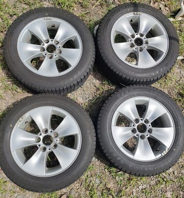 JDM Used studded tires with wheels: 4-Wheel Set BMW Star Spoke Styling 155 1 (No Tires)