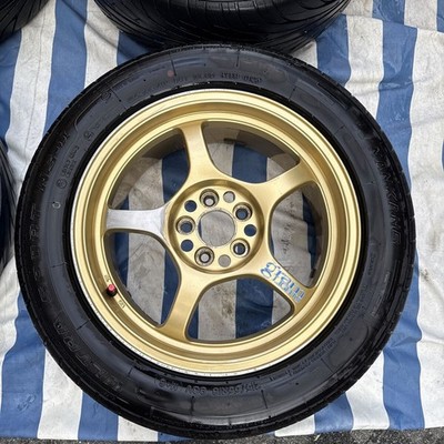JDM RAYS gramLIGHTS 57C 16x7J +33 4H/5H 100/114.3 gold 4-Wheel Set with (No Tires) - Image 5