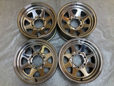 JDM Nissan Y60 Safari Genuine 15x7J Chrome Steel Wheel 139.7 D21 Terra (No Tires)
