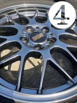 JDM BBS Gunmetallic Wheels 4-Wheel Set Price per Book: 4/4 (No Tires)
