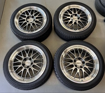 JDM BBS LM LM233 Diamond Black x Silver Diamond Cut 18x8.0J 5/114.3 +45 (No Tires)