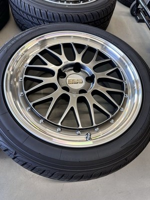 JDM BBS LM LM233 Diamond Black x Silver Diamond Cut 18x8.0J 5/114.3 +45 (No Tires) - Image 3