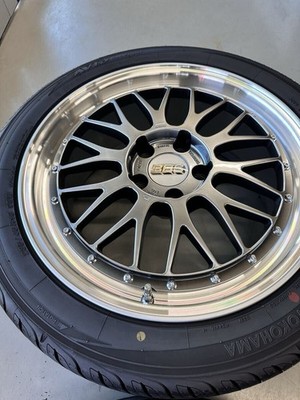 JDM BBS LM LM233 Diamond Black x Silver Diamond Cut 18x8.0J 5/114.3 +45 (No Tires) - Image 4