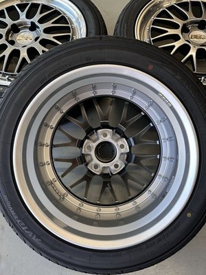 JDM BBS LM LM233 Diamond Black x Silver Diamond Cut 18x8.0J 5/114.3 +45 (No Tires) - Image 9