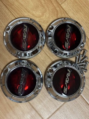 JDM RAYS Rays Center cap red red 4 Individual set Gravillage Its br RA (No Tires)