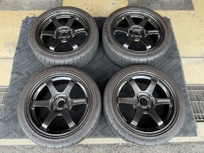 JDM Used Wheel 4-Wheel Set RAYS TE37 Sonic 7.0J-16 4/100 +35 Diamond Da (No Tires)