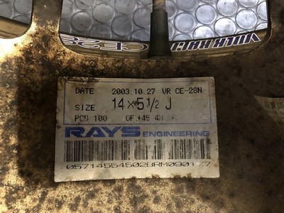 JDM RareRAYS VOLK Racing CE28N FORGED Rays Volk Racing 14x5.5J 4HPCD100 (No Tires) - Image 10