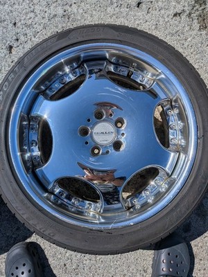 JDM AME SHALLEN Shallen Chrome Dish Wheels 4-Wheel Set 19-inch 8J br Ky (No Tires) - Image 3