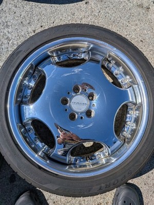 JDM AME SHALLEN Shallen Chrome Dish Wheels 4-Wheel Set 19-inch 8J br Ky (No Tires) - Image 4