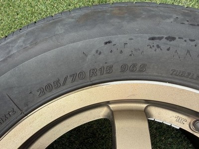 JDM RAYS VOLK RACING TE37 15x6.5J +45 5H100 Bronze 205/70R15 4-Wheel Set br R (No Tires) - Image 6