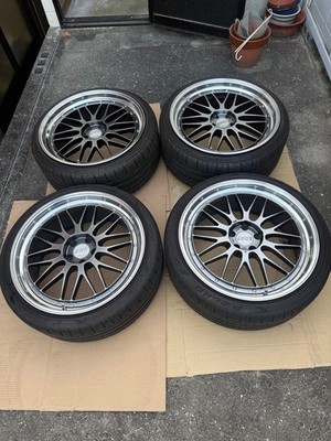 JDM BBS LM21 aluminum wheels and tire set (No Tires)