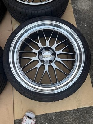 JDM BBS LM21 aluminum wheels and tire set (No Tires) - Image 3