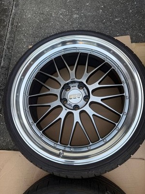 JDM BBS LM21 aluminum wheels and tire set (No Tires) - Image 4