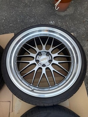 JDM BBS LM21 aluminum wheels and tire set (No Tires) - Image 5