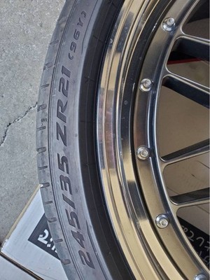 JDM BBS LM21 aluminum wheels and tire set (No Tires) - Image 9