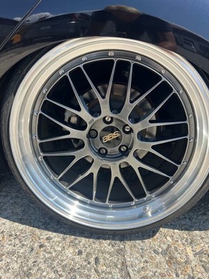 JDM BBS 21-inch wheel set black/silver (No Tires)