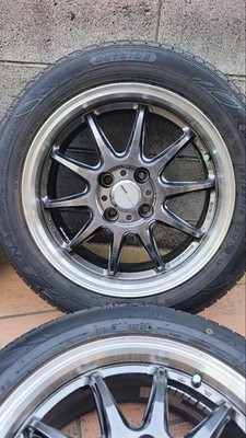 JDM Work wheels 15-inch Dunlop tires 185/55/15 size. (No Tires) - Image 3