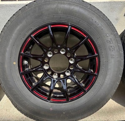 JDM Hiace 195/80R15 4-Wheel Set blackman 5ZIGEN red line (No Tires) - Image 2