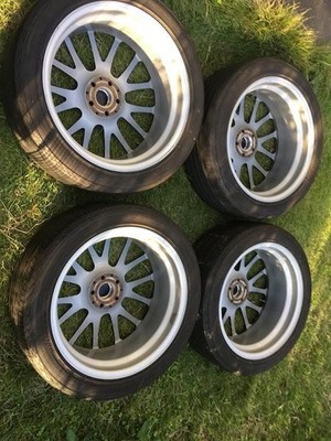 JDM BBS RE5005 Gun Gray 17x7J +48 + 215/45 tires (No Tires) - Image 2