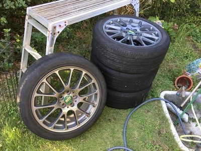 JDM BBS RE5005 Gun Gray 17x7J +48 + 215/45 tires (No Tires) - Image 3